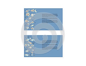 Vector fish collection isolated.