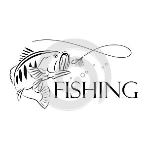 Vector fishing design-illustration symbol