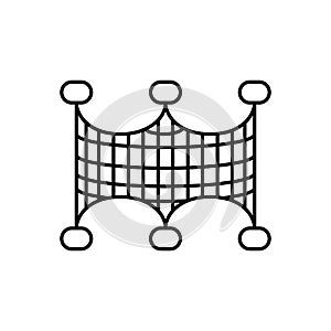 Vector fishing net coop trap fyke Element of travel icon for mobile concept and web apps. Premium icon on white background