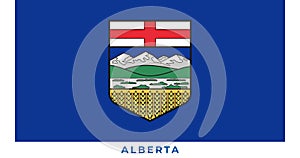 Vector flag of Alberta Map, Alberta Map, illustration