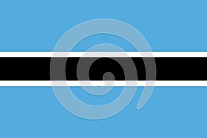 Vector flag of  Botswana