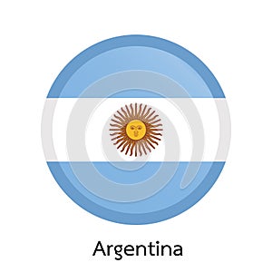 Vector flag button series - Argentina