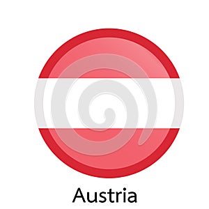 Vector flag button series - Austria