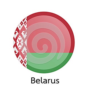Vector flag button series - Belarus