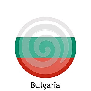 Vector flag button series - Bulgaria