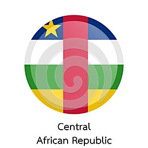 Vector flag button series - Central-African Republic