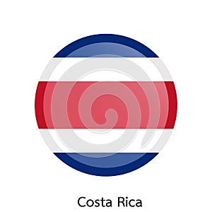 Vector flag button series - Costa Rica