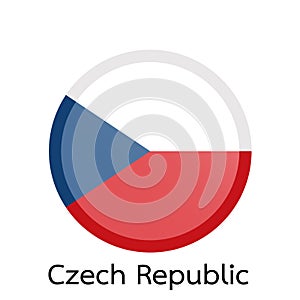 Vector flag button series - Czech Republic