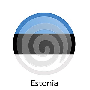 Vector flag button series - Estonia
