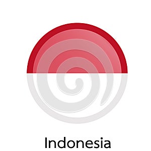 Vector flag button series - Indonesia