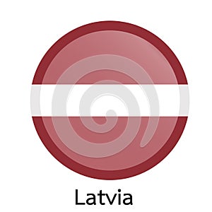 Vector flag button series - Latvia