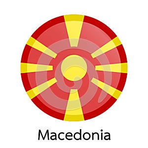 Vector flag button series - Macedonia