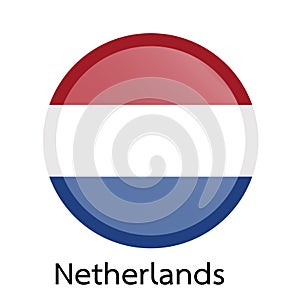 Vector flag button series - Netherlands