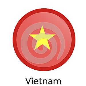 Vector flag button series - Vietnam