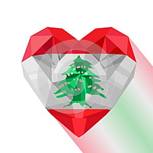 Vector flag of the Lebanese Republic.