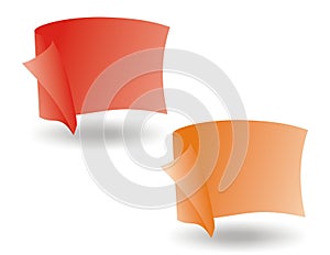 Vector flag red and orange