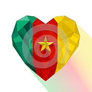 Vector flag of the Republic of Cameroon.