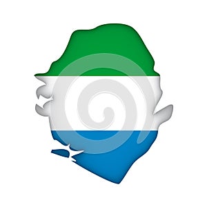 Vector Flag Sierra Leone