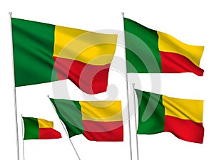 Vector flags of Benin