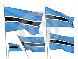 Vector flags of Botswana