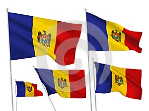 Vector flags of Moldova