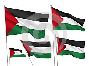 Vector flags of Palestine