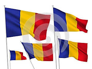 Vector flags of Romania