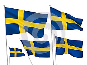 Vector flags of Sweden
