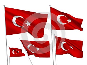 Vector flags of Turkey