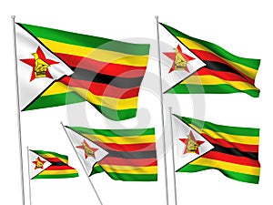 Vector flags of Zimbabwe