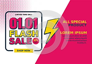 Vector of Flash Sale Design Template