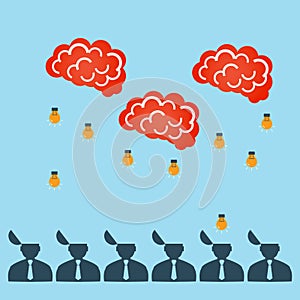 Vector flat abstract concept of brainstorming eps