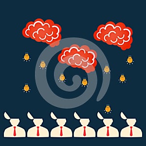 Vector flat abstract concept of brainstorming eps