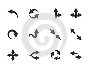 Vector flat arrow icons