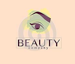 Vector flat beauty company logo design.