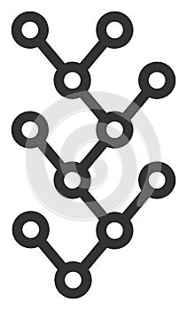 Vector Flat Binary Tree Icon