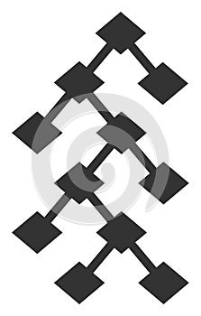 Vector Flat Binary Tree Icon