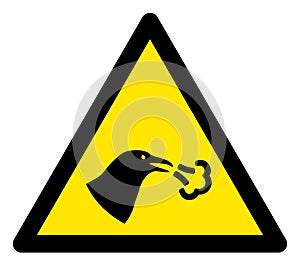 Vector Flat Bird Flu Warning Icon