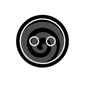 Vector flat black button icon