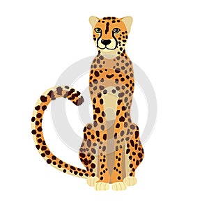 Vector flat cartoon animal clip art