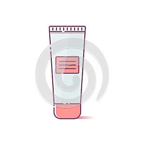 Vector flat cartoon paste or cream tube