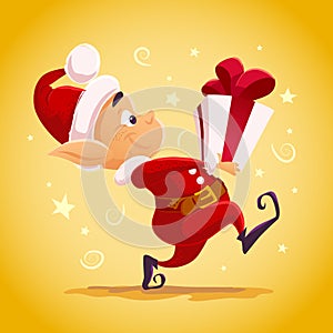 Vector flat christmas santa claus