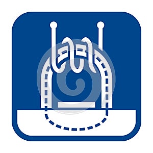 Vector flat design icon of electromagnetic testing.