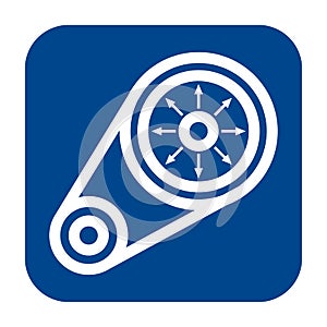 Vector flat design icon of vibration analysis.