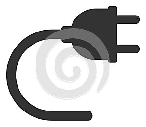 Vector Flat Electrical Cord Icon