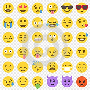 Vector Flat Emoticon big set