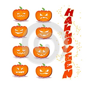 Vector flat halloween card, advertisement, banner, poster, placard, party invitation, flayer design.