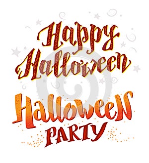 Vector flat halloween card, advertisement, banner, poster, placard, party invitation, flayer design element.