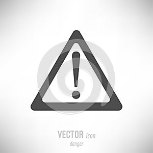 Vector flat icon of danger