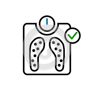 Vector flat icon illustration of weight management